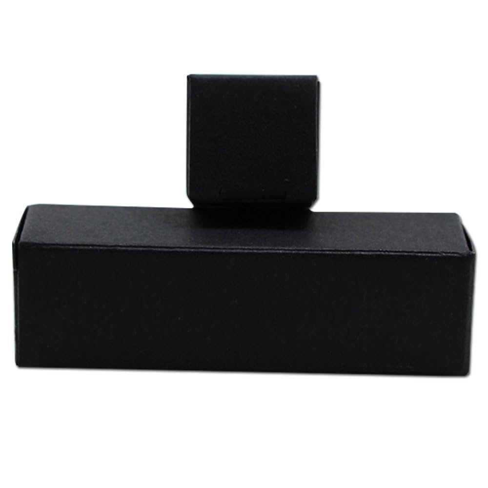 BAT Pack 50 Pack 1.41x1.41x3.54 inch Rectangle Kraft Paper DIY Lipstick Black Boxes Beauty Accessories Essence Oil Lipstick Bottle Packaging Gift