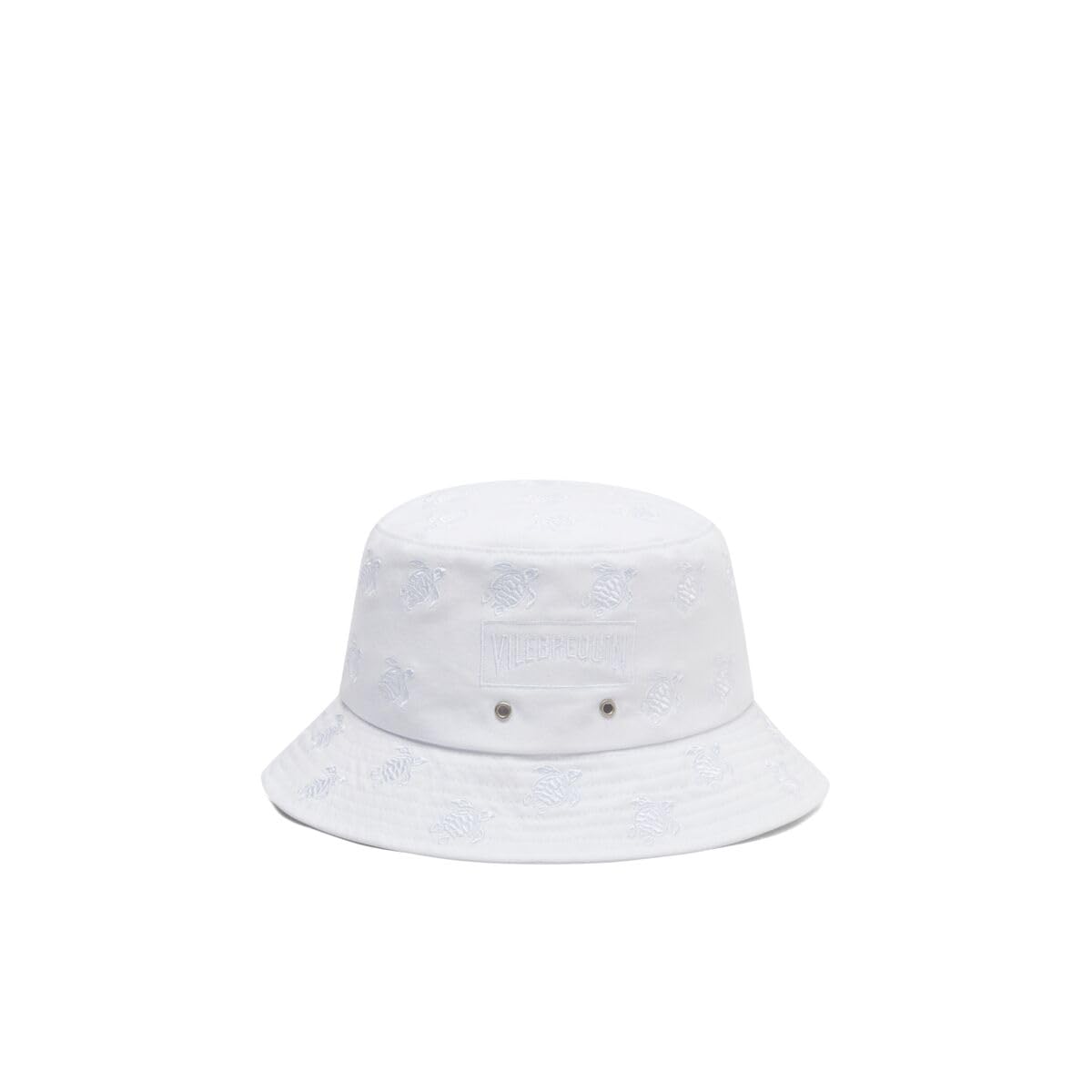 Vilebrequin Embroidered Bucket Hat Turtles All Over, M/L, White