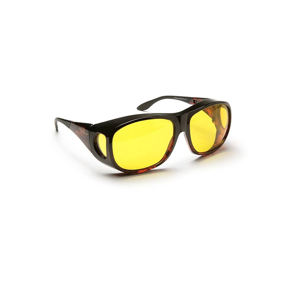 Eschenbach Solar Shield Sunglasses - Polycarbonate Sunglasses for Men and Women-Yellow Filtered UV Protection Sunglasses (Small)