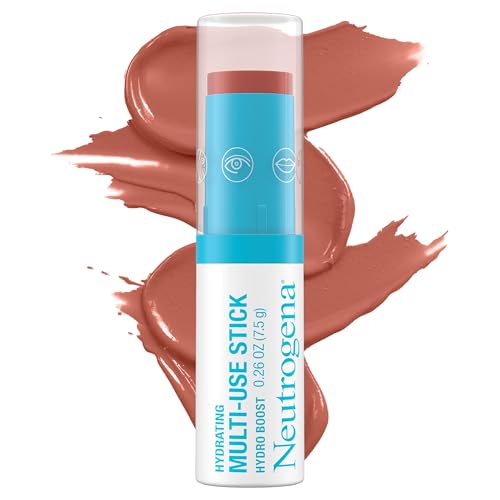 Neutrogena Hydro Boost Hydrating Multi-Use Makeup Stick with Hyaluronic Acid, Gentle Multi-Use Colored Makeup Balm to Brighten Lips, Cheeks & Eyes