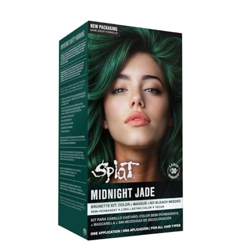 Splat Hair Splat Rebellious Colors 30 Wash Hair Color Kit, Midnight Jade, 6 Oz