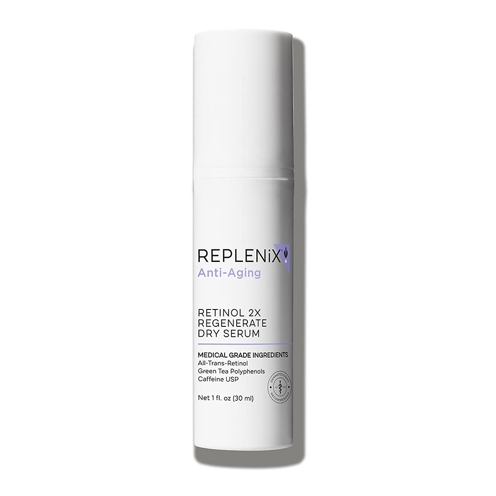 Replenix Anti-Aging Retinol 2X Regenerate Dry Serum, Medical-Grade Quick-Drying Face Serum for Mature Skin (1 fl. oz)