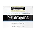 Neutrogena Original Transparent Facial Cleansing Bar, Fragrance-Free Glycerin Face Wash Bar Soap for Gentle Daily Cleansing, Hypoallergenic & Dye-Free