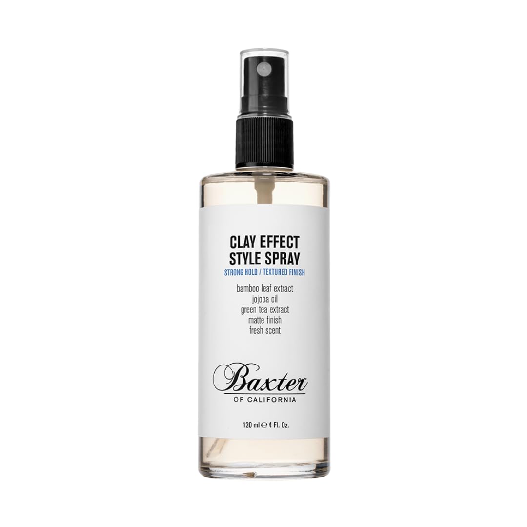 Baxter of California Clay Effect Style Spray for Men | Textured Finish | Strong Hold | Hair Styler | 4 fl. oz.