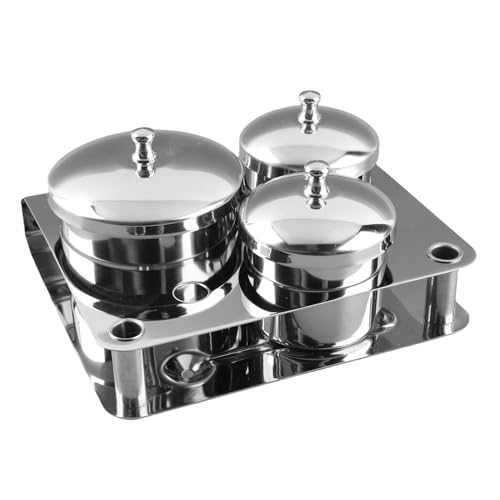 Nail Liquid Container, Mini Stainless Steel Dish Pot Liquid Powder Cup Lid Bowl Nail Art Tools Acrylic Nail Art Equipment Mini Bowl Cup Tray Pot Beauty & Personal Care Zerone