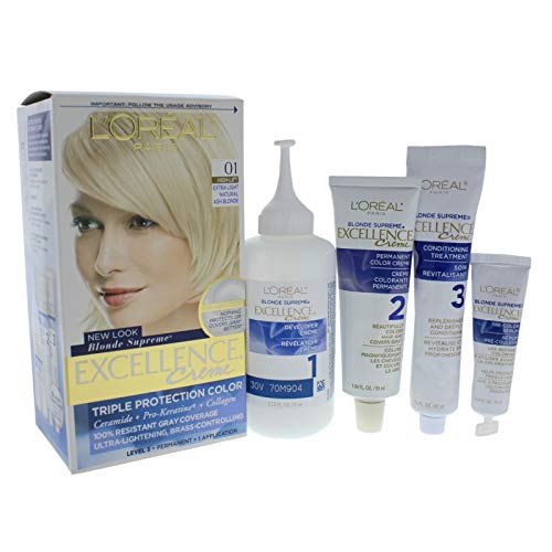 L'Oreal Paris Excellence To-Go 10-Minute Creme Colorant, Extra Light Ash Blonde (Pack of 3)
