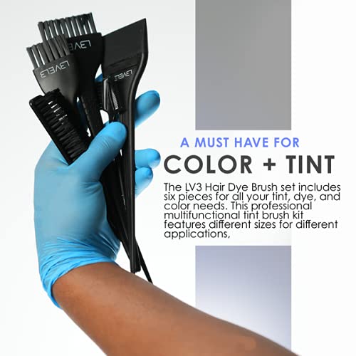 L3 - Tint Brush Set - Professional and Elegant Design - Use for Dye, Tint, and Color Needs - Comfortable and Polished Handle - Level Three Hair Color