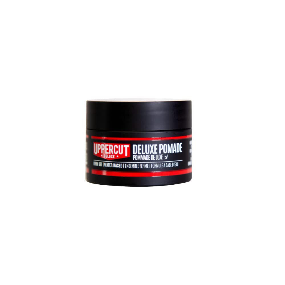 UPPERCUT DELUXE Deluxe Pomade, Midi 0.9 oz / 30g - Strong Hold, High Shine Hair Pomade - Water-Based, Easy Washout - Classic Barber Styling for Slick