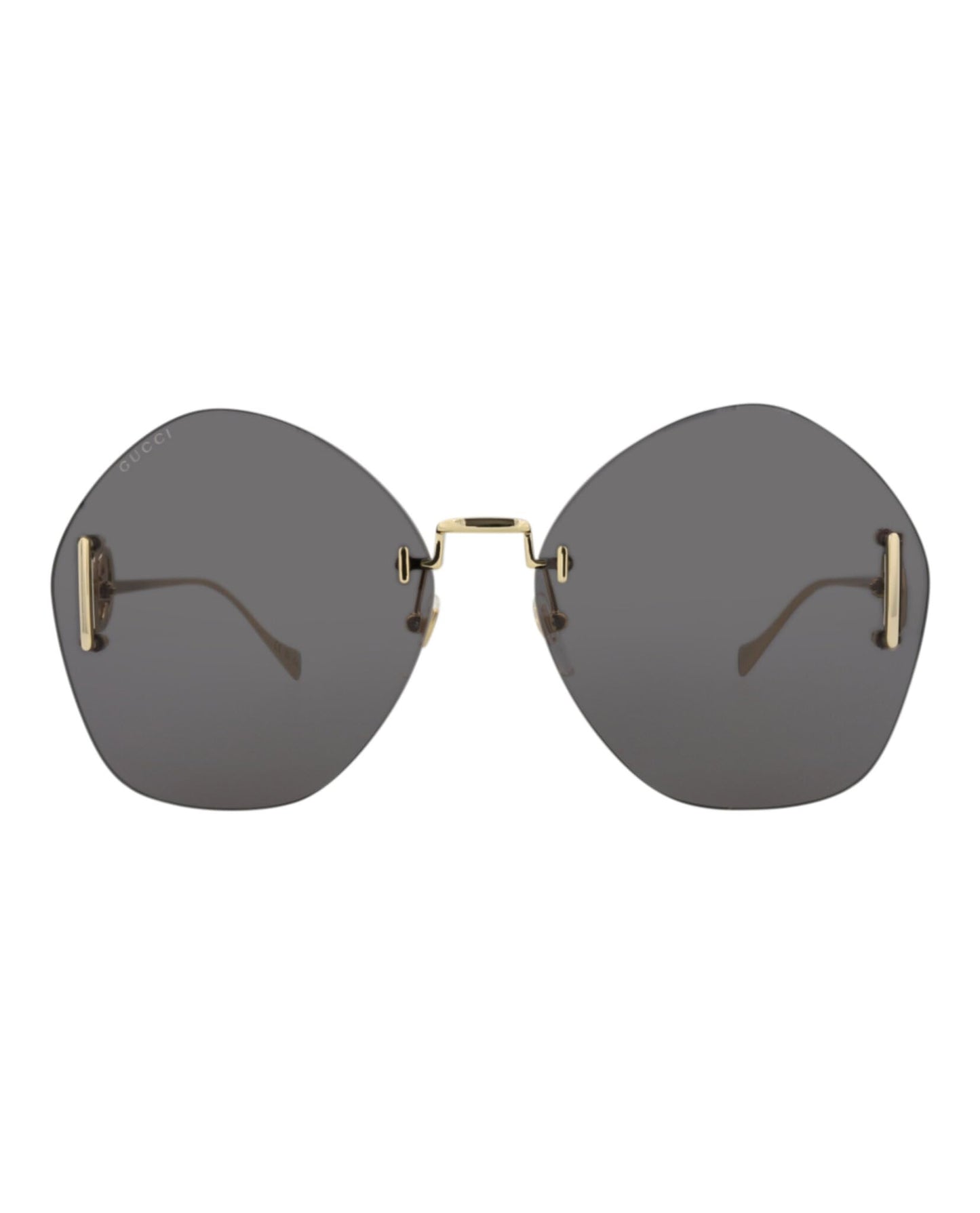 Gucci Round-Frame Metal Sunglasses