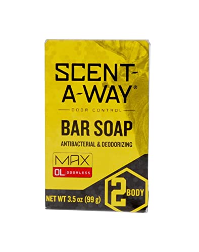 Hunters Specialties Scent-A-Way MAX Bar Body Soap - Hunting Odorless Green Soap Scent Eliminator for Hunters, Trappers, Anglers, and Campers - 3.5 Oz