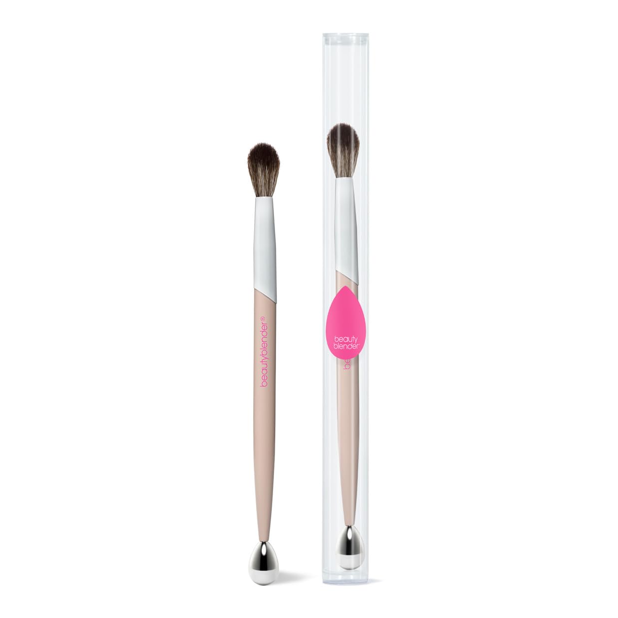 beautyblender HIGH ROLLER Crease Brush & Cooling Roller Makeup Brush for Eyeshadow Vegan, Cruelty Free and Made in the USA