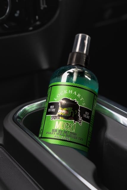 Lockhart's Handcrafted MUCK - Dead Sea Salt Hair Styling Spray For Men - With DHT Shield - Medium Hold - Matte Finish (8.0oz.)