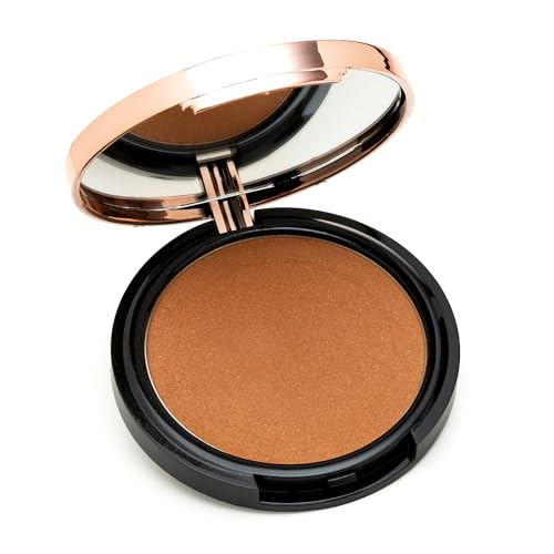 Kandi Koated Aura Romantic - Bronzing Powder in Rose Gold Case, Compact Bronzer by Kandi Burruss | Paraben-Free, Cruelty-Free | Vegan Formula | Beauty