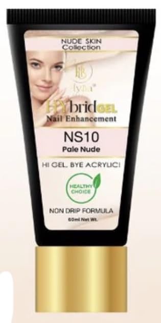 HyGEL Hybrid Nail Gel, Nude Skin Collection SINGLES, 60ml (Pale Nude, NS10) Beauty & Personal Care HYBA
