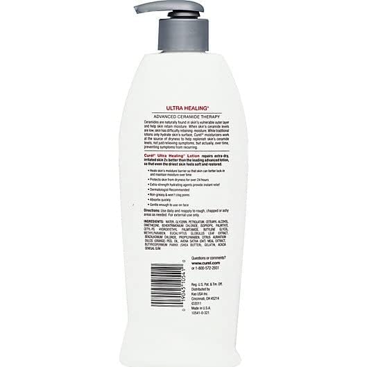 Curel Ultra Healing Lotion For Extra Dry Skin 13 oz (Pack of 2)
