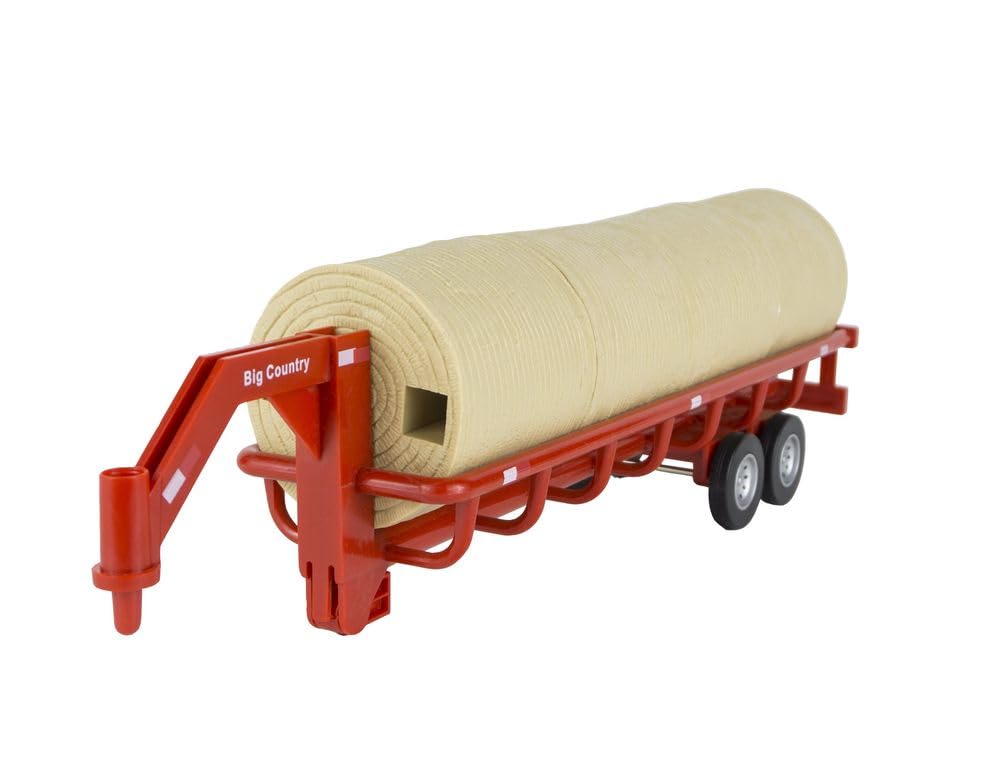 Big Country Toys Hay Trailer with Gooseneck Trailer Hitch, Fun Add-On for Farm Toys & Toy Trucks…
