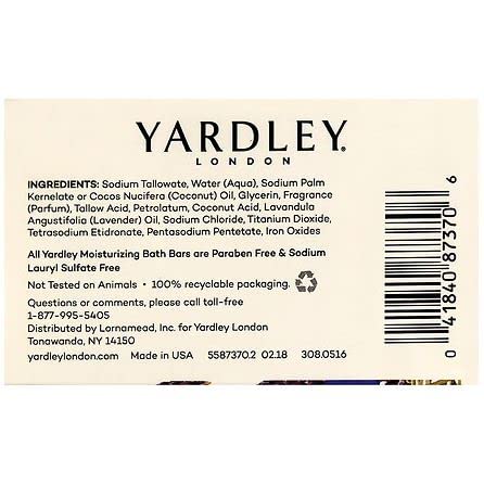 Yardley English Lavender Bar Soap 2 x 4.25 oz Soap (SG_B005PV03Z6_US)