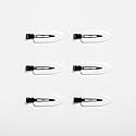Creaseless No Bend Hair Clips (White/Black)