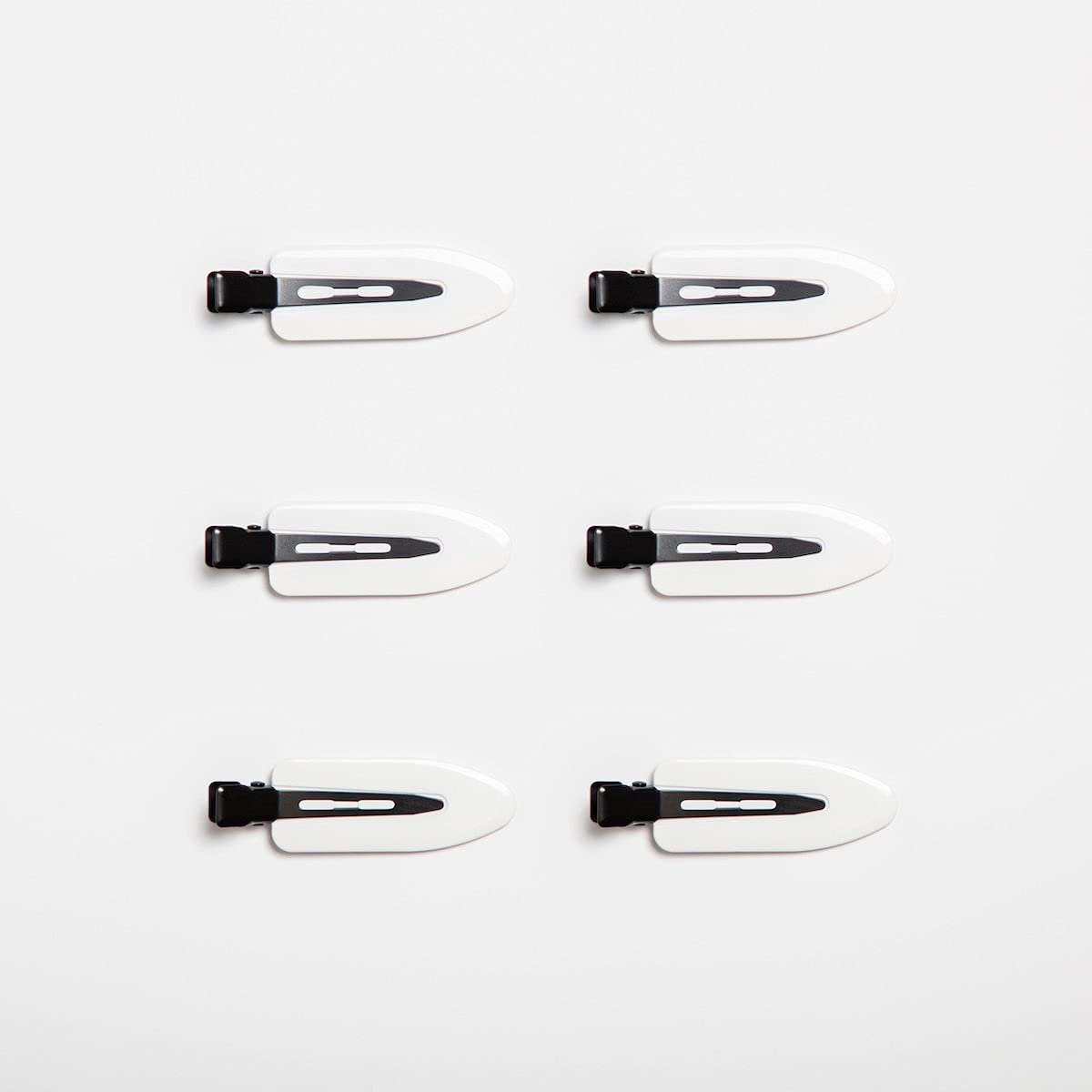 Creaseless No Bend Hair Clips (White/Black)