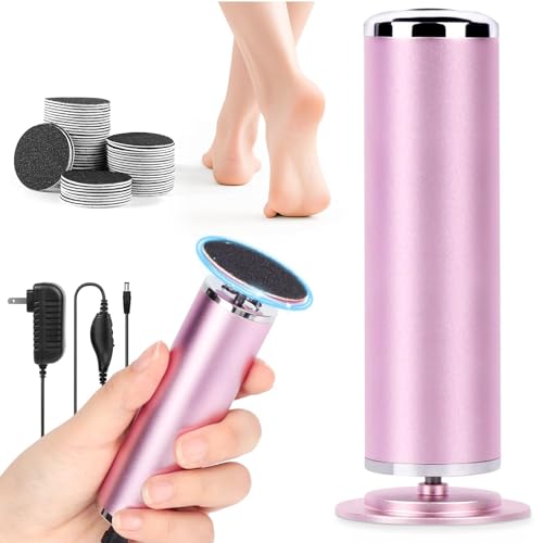 LIONVISON Electric Foot Callus Remover: Adjustable Speed Foot File for Cracked Heels - Working Women's Summer Pedicure Tool with 60pcs Sandpaper Discs Beauty and Personal Care LIONVISON Default Title