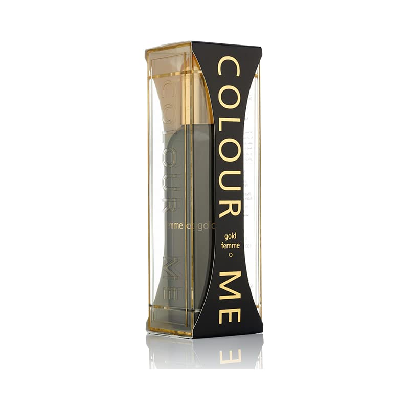 COLOUR ME Milton-Lloyd Gold Femme - Eau de Parfum - Jasmine, Rose Perfume for Women - Oriental Fruity - Long Lasting Perfume for Women - 3.4 oz