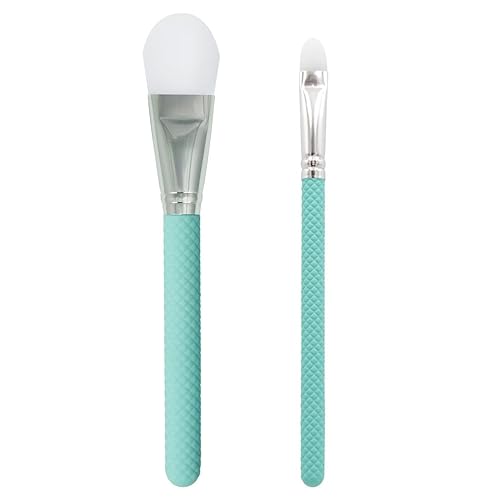 MODA Spa 2pc Silicone Face Mask Applicator Kit - Skincare Brush Set for Creams, Clays & Serums - Vegan & Mess-Free
