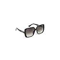 Gucci Women's Square Sunglasses, Black-Black-Grey, One Size