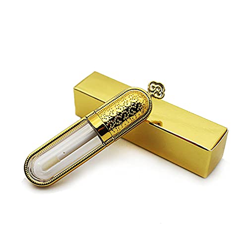 COSIDEA 24 PCS Refillable Empty 5ml GOLD Crown Lip Gloss Tubes with Wand?Cute Lipgloss Containers? DIY Lip Gloss Making Kit Container Bulk Wholesale
