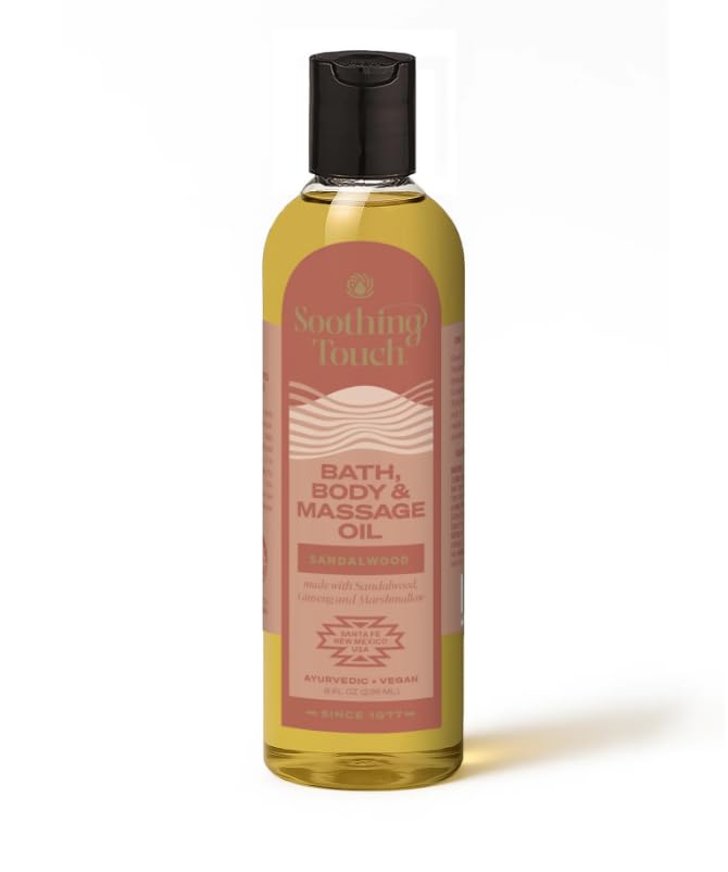 Soothing Touch, Bath Body Massage Oil Sandalwood, 8 Ounce8