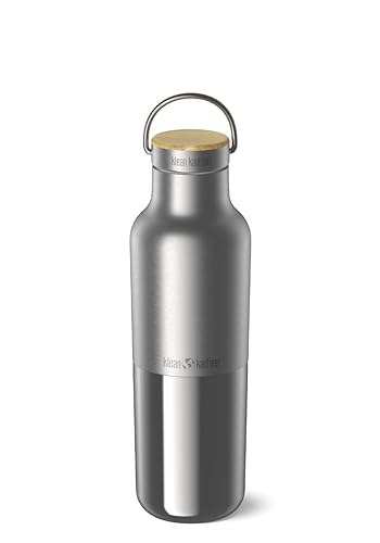 Klean Kanteen Rise Reflect Insulated Water Bottle - Reusable Water Bottle for Quick Hydration - Vacuum Insulation - Dishwasher-Safe - Bamboo Cap