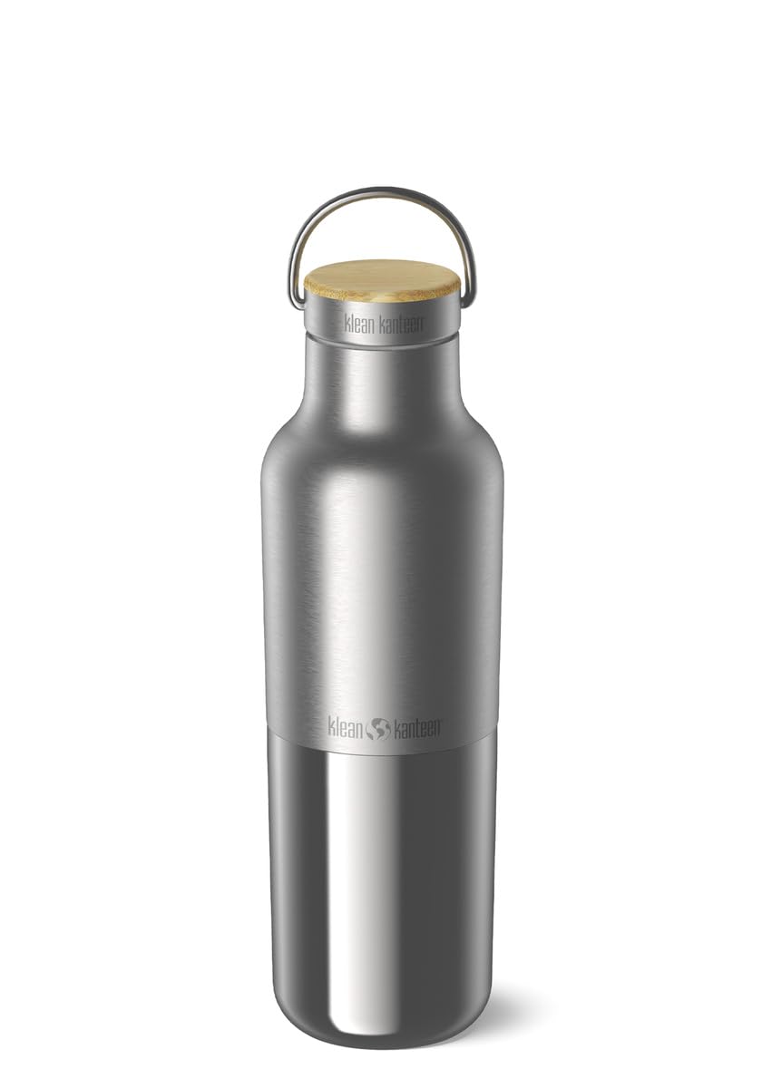 Klean Kanteen Rise Reflect Insulated Water Bottle - Reusable Water Bottle for Quick Hydration - Vacuum Insulation - Dishwasher-Safe - Bamboo Cap