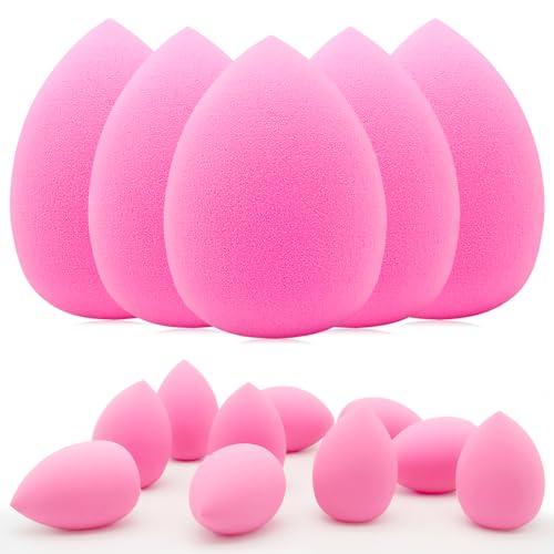 12 Pieces Professional Makeup Sponge Set,Latex Free Flawless Soft Setting Face Puffs,Beauty Sponge Blender Cosmetic Applicator