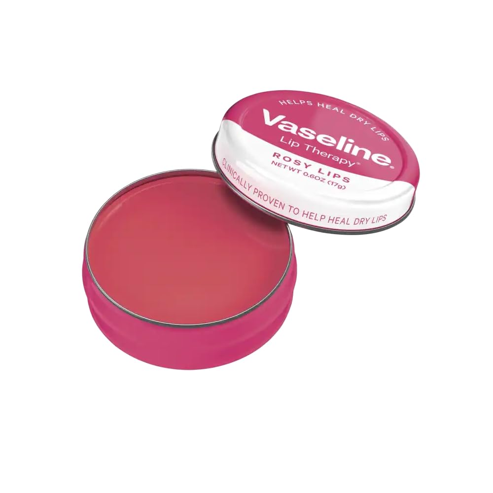 Vaseline Lip Therapy Lip Balm, Rosy Lips 0.6 oz (Pack of 7)