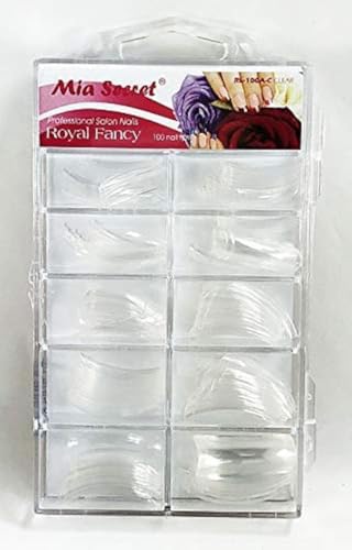 Mia Secret - Nail Tip Royal Fancy 100PC 500PC - Clear/White/Natural (100 Clear) Beauty & Personal Care Mia Secret