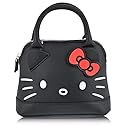 FAST FORWARD HK Black Leather Crossbody Handbag - Girls, Teens, Adults - HK Faux PU Leather Cosplay Crossbody Handbag, Black