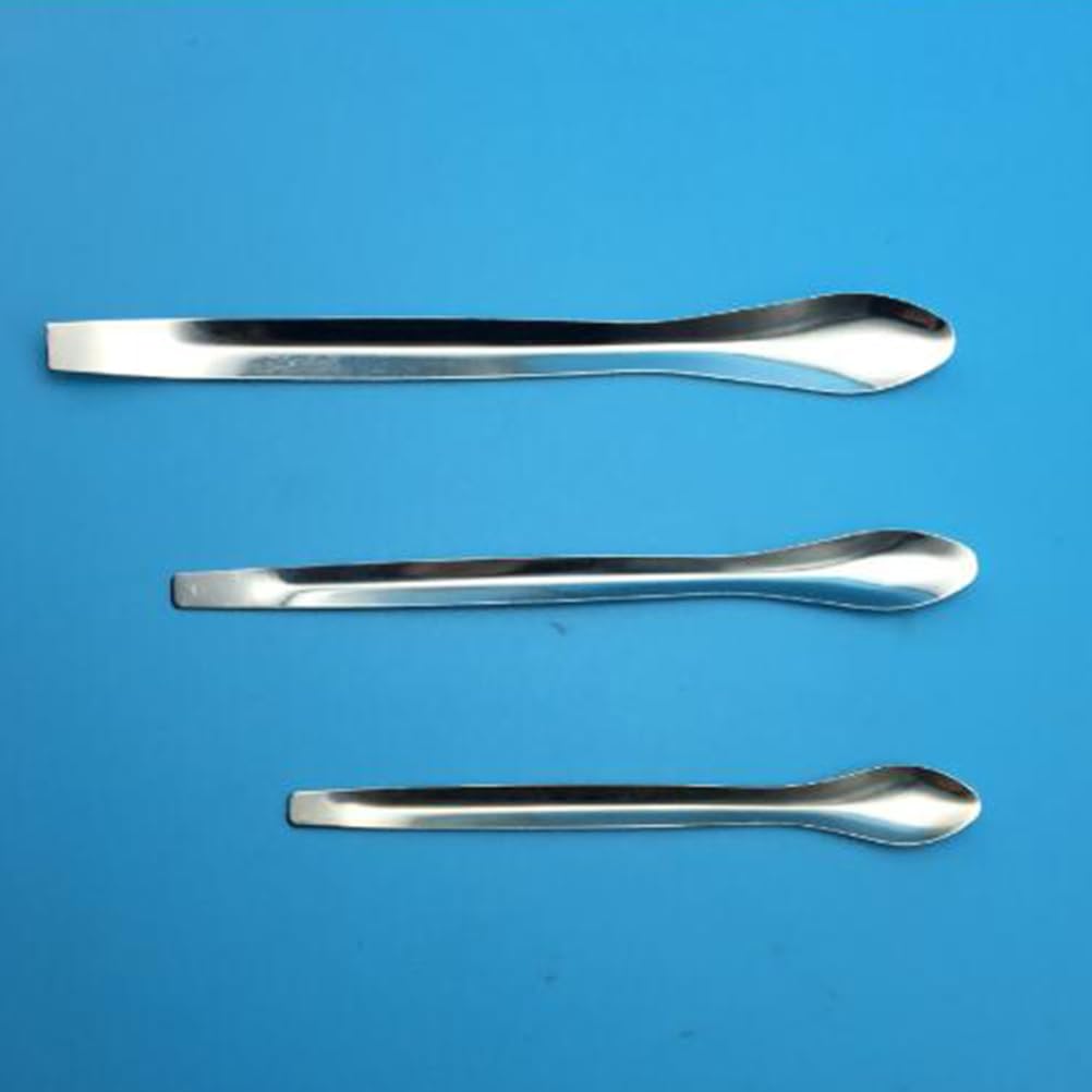 HEALLILY Stainless Steel Makeup Spatula for Face Creams and Lotions - Mini Ergonomic Cosmetic Applicator Tool for Skincare Portable and Easy to Use