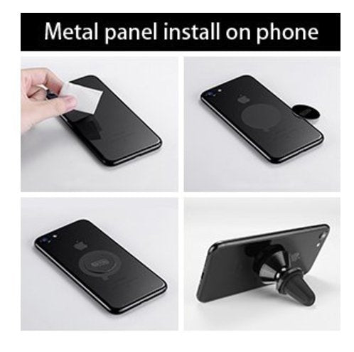 IFLASH Magnetic Mount, Aluminum Universal Air Vent Magnetic Car Mount Phone Holder, 360 Degree Rotation for Multi-Angle View, Cradle-Less Car Phone…