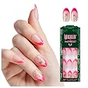 WICKED X imPRESS Press On Nails, New Improved Adhesive, Up To 10 Day Hold, ‘Unlikely Friendship’, Pink, Medium Almond, Includes 30 Fake Nails, 1 Prep Beauty & Personal Care imPRESS