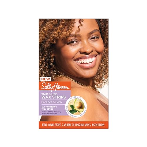 Sally Hansen Snip & Use Wax Strips Kit | Face & Bikini Line Hair Removal | Vitamin E & Avocado Oil Infused | 10 Count Beauty and Personal Care Sally Hansen Default Title