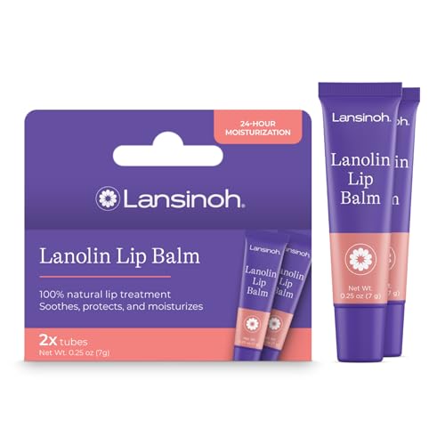 Lansinoh Lanolin Lip Balm, 2 Pack, 0.25 oz Each, Ultra-Moisturizing Lip Care with Natural Lanolin for Dry, Chapped Lips Beauty and Personal Care Lansinoh Default Title