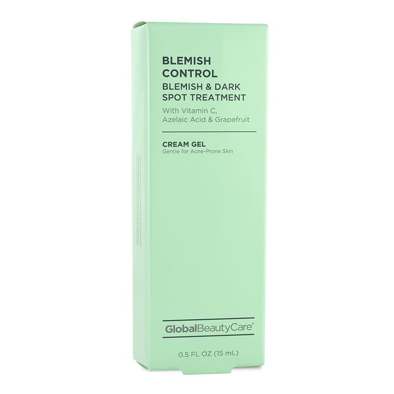 Global Beauty Care Blemish Control Skincare Kit - Clarifying Facial Cleanser, Exfoliating Scrub, Dark Spot Treatment & Soothing Moisturizer to Help