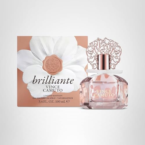 Vince Camuto Brilliante Eau de Parfum Perfume for Women, Sparkling White Floriental Fragrance, Notes of Gardenia Petals, Jasmine Sambac & Cashmere
