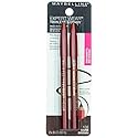 2 Packs - Maybelline New York Expert Wear Twin Brow & Eye Liner Pencils Dark Brown - 4 Pieces