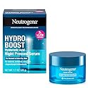 Neutrogena Hydro Boost Night Pressed Serum - with Hyaluronic Acid & Antioxidants, Hydrating Face Moisturizer that Restores & Revitalizes Skin