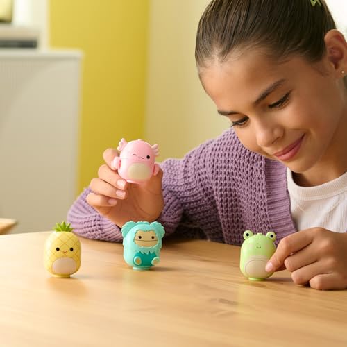 BLDR Squishmallows Buildable Figure Multipack - Maui Pineapple, Joelle Bigfoot, Wendy Frog & Archie Axolotl - Collectible Toy for Fans Ages 8+, 0140