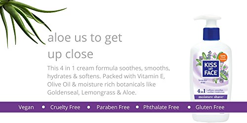 Kiss My Face Vitamin Enriched Moisture Shave with Essential Oils, Lavender & Shea - 11 oz