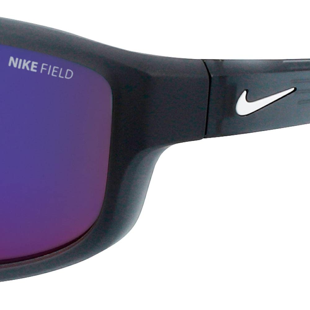 Nike Brazen Fuel Rectangular Sunglasses, Matte Dark Grey/White, 62/14/130