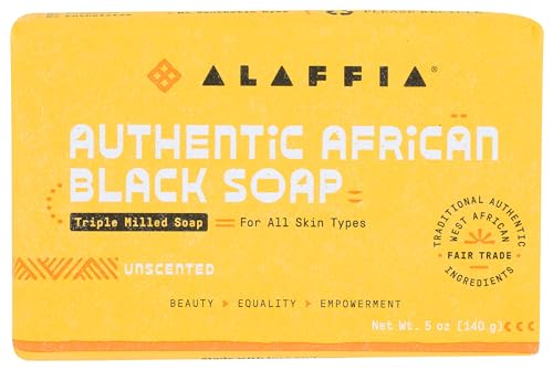 Alaffia Unscented Authentic African Black Soap, 5 Oz Beauty & Personal Care Alaffia