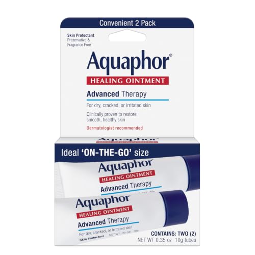 Aquaphor Healing Ointment Advanced Therapy Skin Protectant, Dry Skin Body Moisturizer, 0.35 Oz Tube, Pack of 2 Beauty & Personal Care Aquaphor
