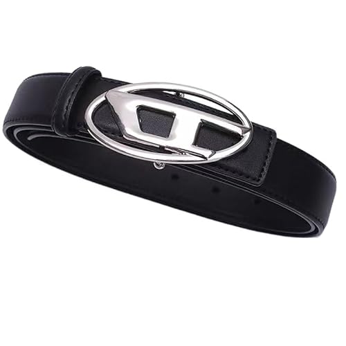 MOLERFO D-Ring Punk Rock Belt for Women: Y2K PU Leather Gothic Belt W/Metal Snap Buckle, Adjustable for Jeans, Dresses (Black)